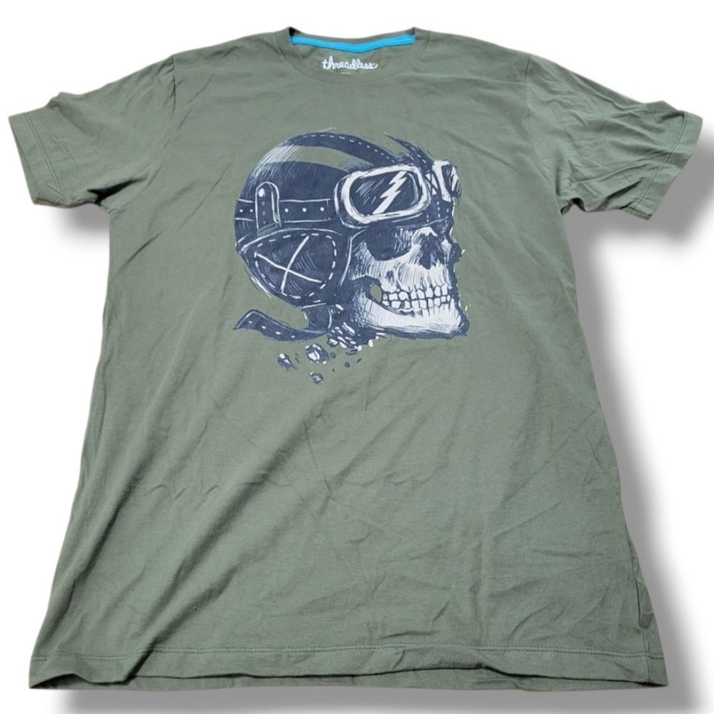Threadless Shirt Size Medium M Skull Ride Or Die Graphic Print T-Shirt New NWOT